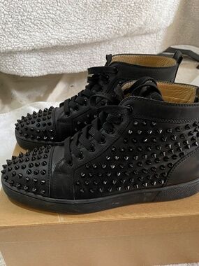 Christian Louboutin Louis Spike high top sneakers - black